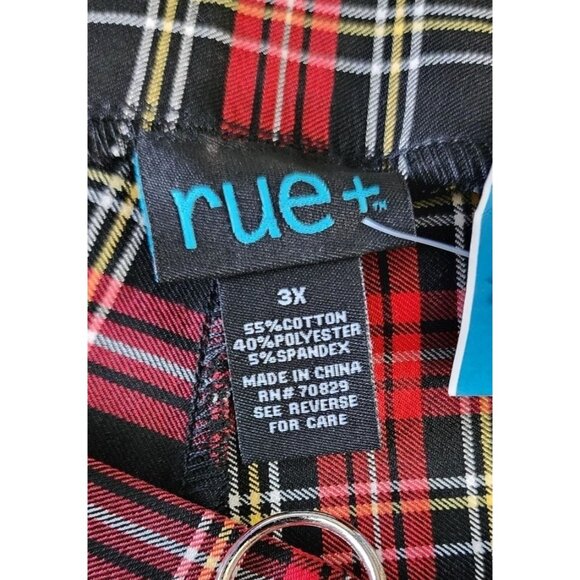 Rue+ 3X Cotton/Polyester Plaid Women’s Zip Up Pants | Stylish Plus-Size Pants - Picture 13 of 13